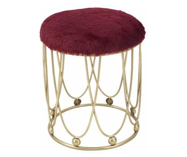 POUF IN METALLO CON SEDUTA AMELIE