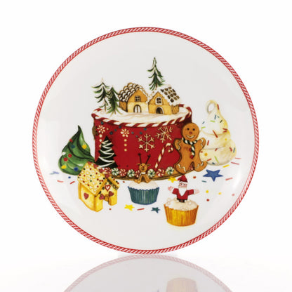 Weissestal - Piatto Panettone 28 cm Villaggio Sweet Natale